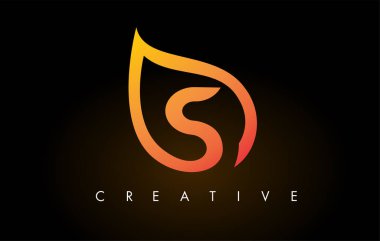 S Yaprak Logo Harf Tasarımı Altın Yaprak Tasarımı