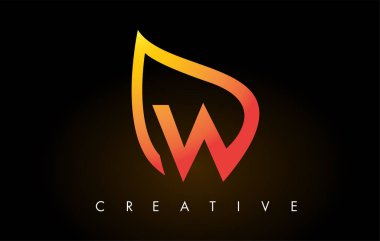 W Yaprak Logo Harf Tasarımı Altın Yaprak Tasarımı