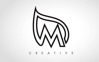 Yaprak Tasarımlı M Yaprak Logosu Harfi Tasarımı