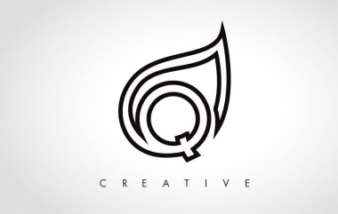 Yaprak Tasarımlı Q Yaprak Logosu Harfleri Tasarımı