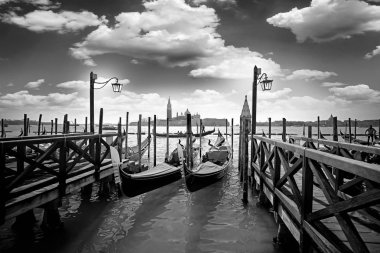 Venedik İtalya Siyah ve Beyaz Fotoğrafçılık
