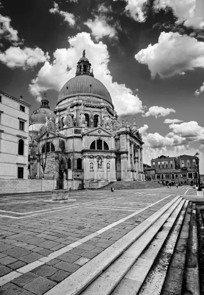 Santa Maria della Salute černobílá fotografie — Stock fotografie