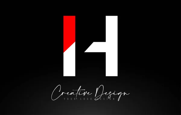 H Carta Ícone Design com olhar moderno criativo e Teal Backgrou — Vetor de Stock