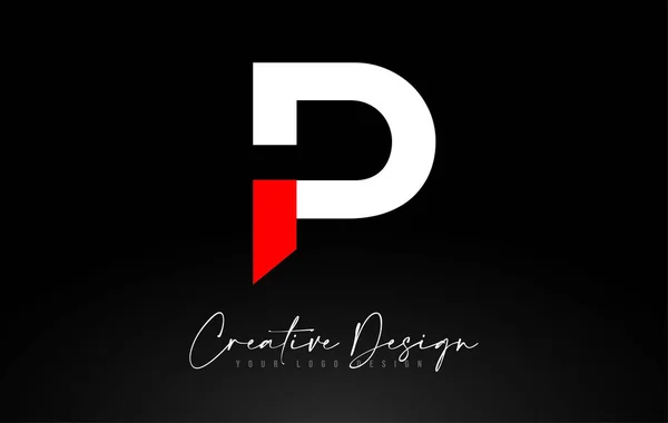 P Lettre Icône Design avec look moderne créatif et sarcelle Backgrou — Image vectorielle