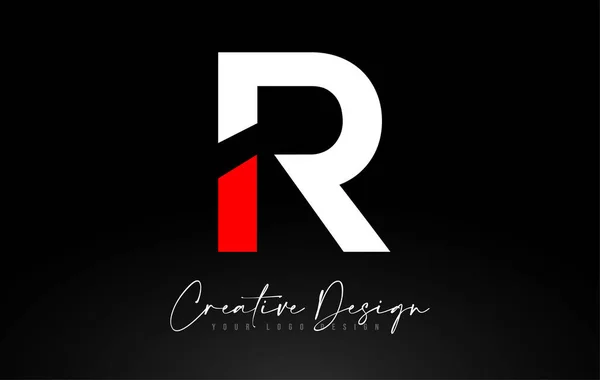 R Lettre Icône Design avec look moderne créatif et sarcelle Backgrou — Image vectorielle