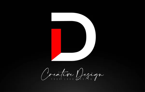 D Lettre Icône Design avec look moderne créatif et sarcelle Backgrou — Image vectorielle