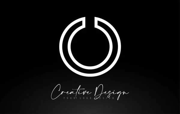 Monogramme O Lettre Logo design avec lignes créatives Icône Design Ve — Image vectorielle