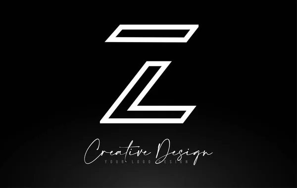 Monograma Z Carta Logo design com linhas criativas Ícone Design Ve — Vetor de Stock
