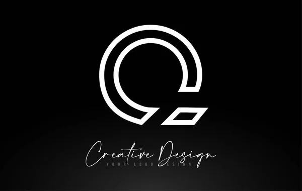 Monogram Q Letter Logo design s kreativními liniemi Ikona Design Ve — Stockový vektor