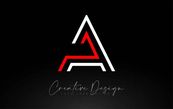 Monograma Una carta Logotipo de diseño con líneas creativas Icon Design Ve — Archivo Imágenes Vectoriales