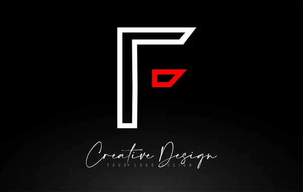 Monogram F Letter Logo design with Creative Lines Icon Design Ve — 스톡 벡터