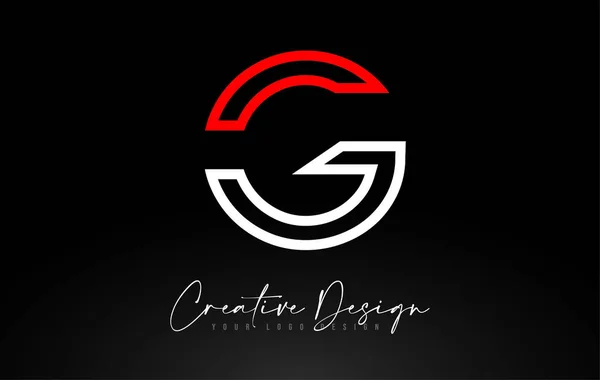 Monograma G Carta Logo design com linhas criativas Ícone Design Ve — Vetor de Stock