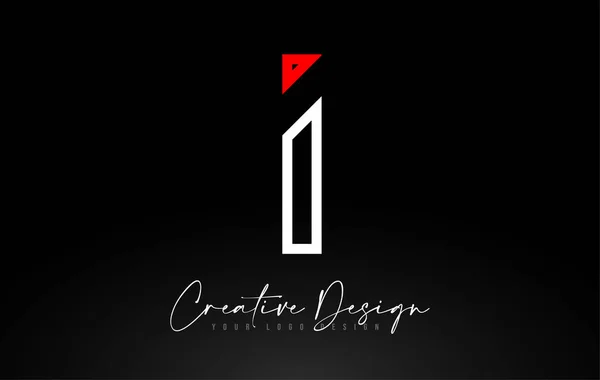 Diseño del logotipo de la letra del monograma I con líneas creativas Icon Design Ve — Vector de stock