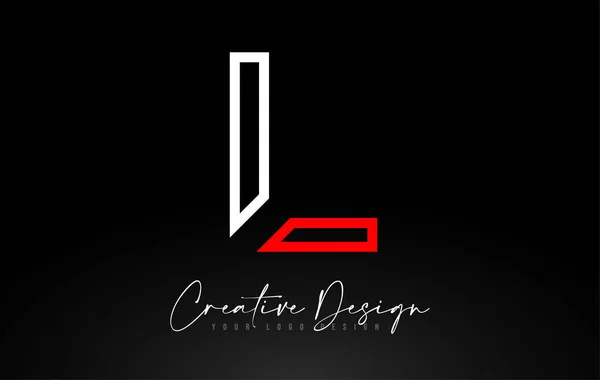 Monogram L Letter Logo design with Creative Lines Icon Design Ve — 스톡 벡터