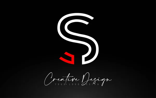 Monograma S Letter Logo design cu linii creative Icon Design Ve — Vector de stoc