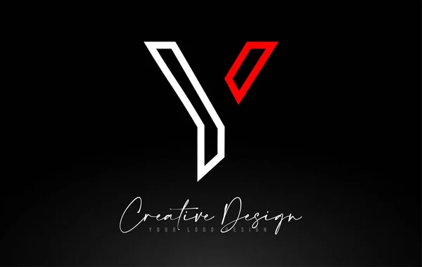 Monograma Y Carta Logo design com linhas criativas Ícone Design Ve — Vetor de Stock