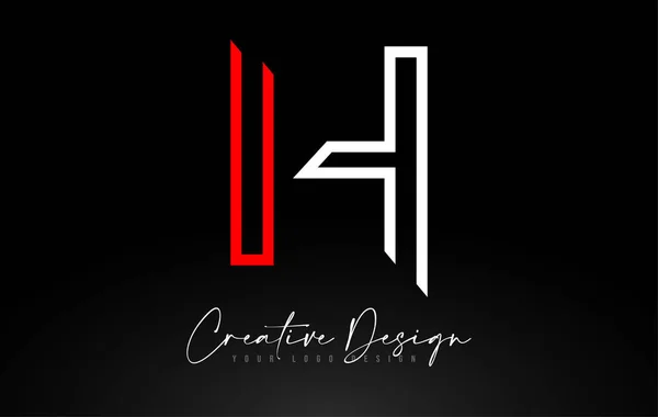 Monogram H Letter Logo design with Creative Lines Icon Design Ve — 스톡 벡터