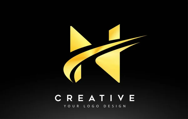 Креативний Літерний Дизайн Логотипу Іконкою Swoosh Векторна Ілюстрація — стоковий вектор