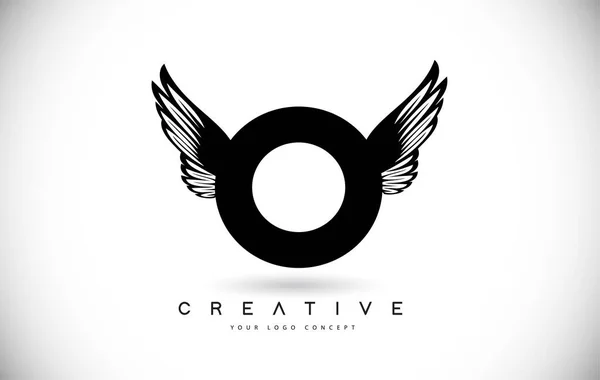 Letter Logo Wings Creative Wing Letter Logo Icon Design Vector — Stock Vector