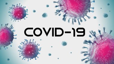 Coronavirus COVID 19 3D Protein Çivileriyle Resim Hazırlama. Sars COV2 Coronavirus Hastalığı 3D Rending View.