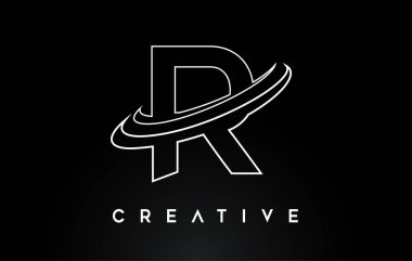 R harfi logosu. R Harfi Tasarım Vektörü Monogram Çizgileri Eksik Vektör ResmiComment.