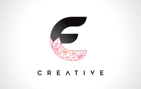 Beauty Logo 글자를 Letter Design Vector Origami Look Vector Illustration — 스톡 벡터