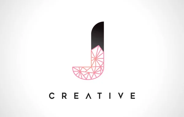 Logo Krásy Letter Design Vector Origami Look Vector Illustration — Stockový vektor