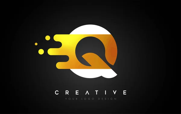 Melted Golden Letter Logo Design Creative Golden Fluid Letter Icon — Stockový vektor