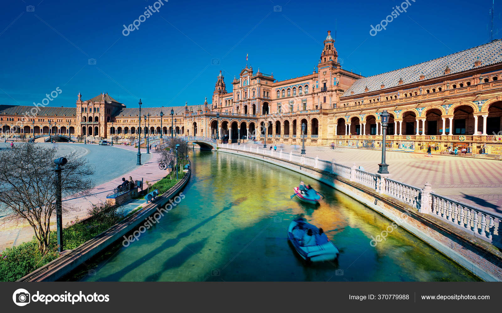 Sevilha Espanha Fevereiro 2020 Praça Espanha Plaza Espana ...