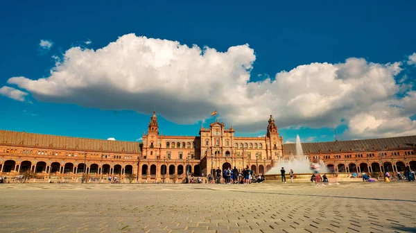 Sevilla Spanien Februar 2020 Plaza Espana Spanien Platz Architektur Weitblick — Stockfoto