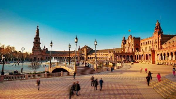 Sevilla España Febrero 2020 Plaza España Plaza España Arquitectura Vista — Foto de Stock