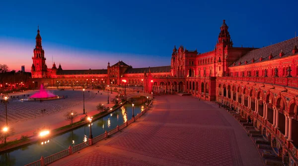 Seville Spain February 2020 Plaza Espana Spain Square Architecture Wide — стокове фото