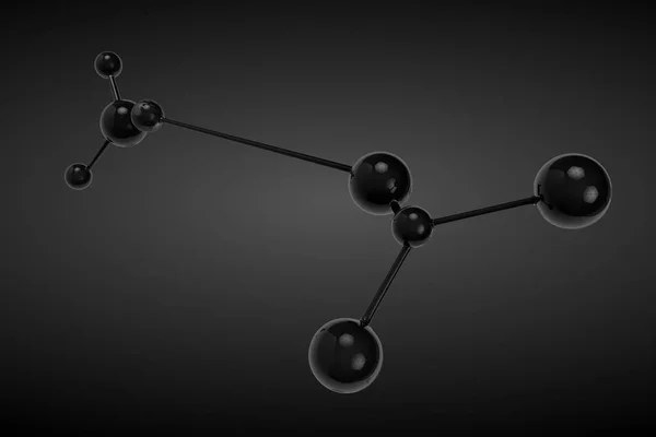 Молекула трехмерного рендеринга — стоковое фото