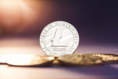 Gümüş litecoin cryptocurrency belirteci