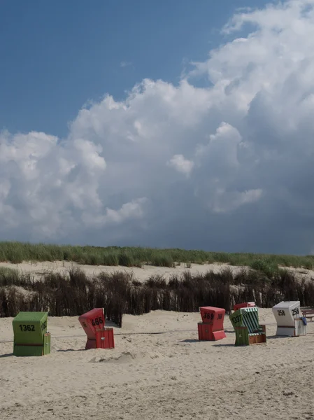 Pláž na ostrově langeoog — Stock fotografie