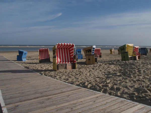 Pláž na ostrově langeoog — Stock fotografie