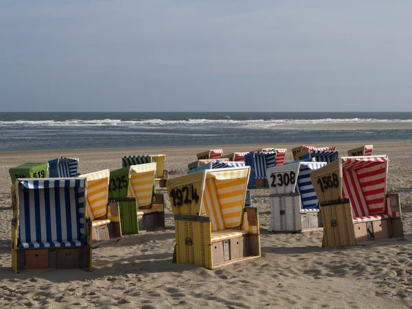 Pláž na ostrově langeoog — Stock fotografie