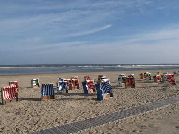 Pláž na ostrově langeoog — Stock fotografie