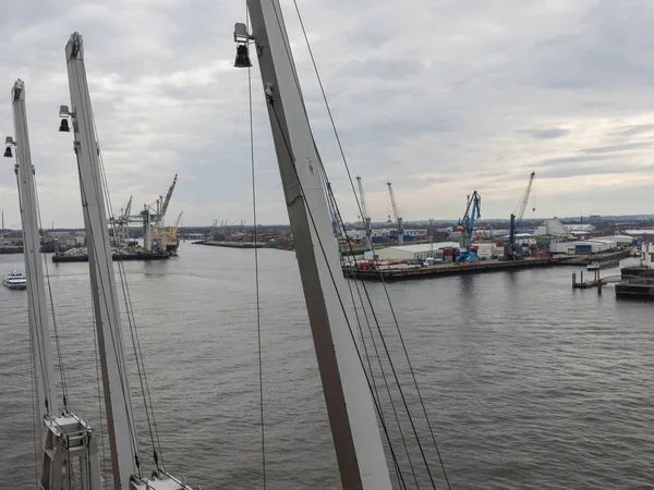 Die Stadt Und Der Hafen Hamburg Deutschland — Stockfoto