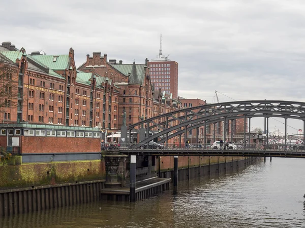 Ciudad Puerto Hamburgo Alemania — Foto de Stock