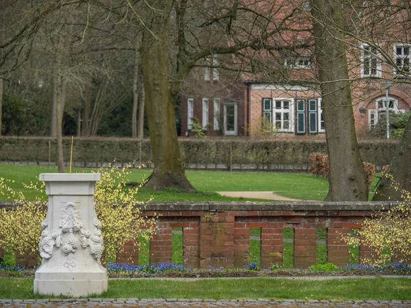 Slott Evenburg Leer Och Floden Leda — Stockfoto