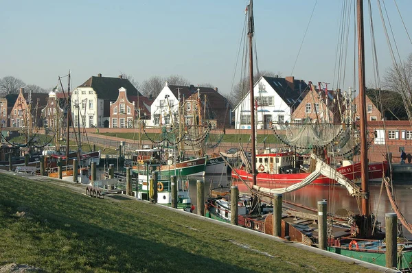 Wintertijd Haven Van Greetsiel — Stockfoto