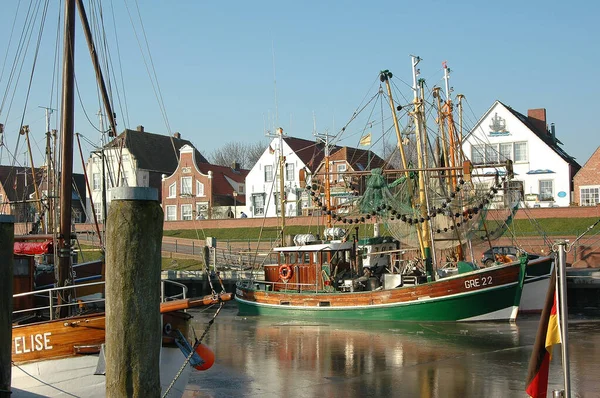 Wintertijd Haven Van Greetsiel — Stockfoto