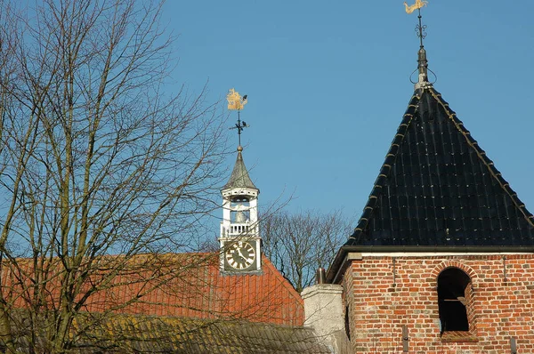 Orario Invernale Nel Porto Greetsiel — Foto Stock