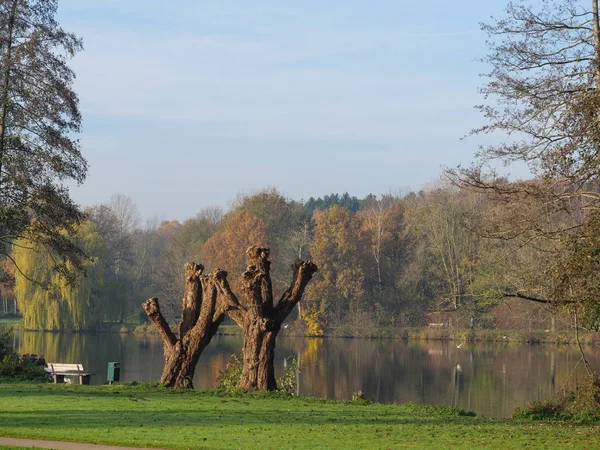 Autumn Time German River — Stock Photo, Image