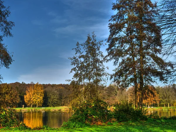 Autumn Time German River — Stock Photo, Image