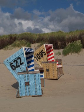 Alman kuzey denizindeki Langeoog plajı.