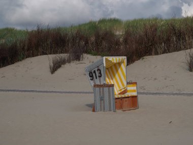 Alman kuzey denizindeki Langeoog plajı.