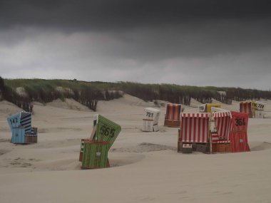 Alman kuzey denizindeki Langeoog plajı.