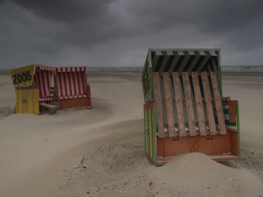 Alman kuzey denizindeki Langeoog plajı.